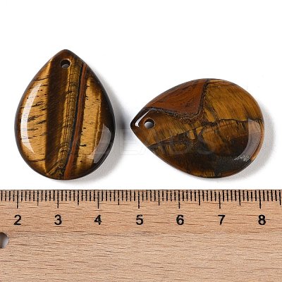 Natural Tiger Eye Pendants G-G115-02B-1