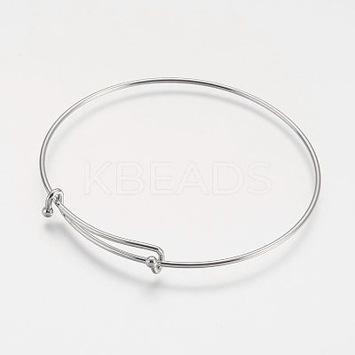 Tarnish Resistant 304 Stainless Steel Expandable Bangle Making X-BJEW-F243-01P-1