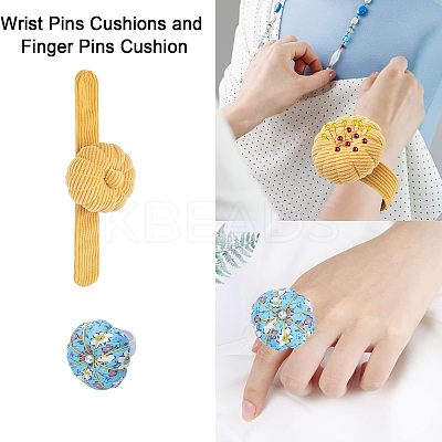 2Pcs Cloth Wrist Needle Cushions DIY-CA0004-92-1
