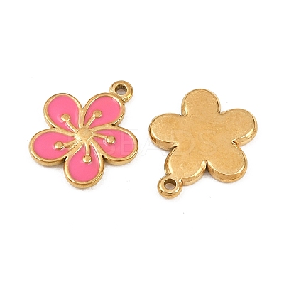 304 Stainless Steel Enamel Pendants STAS-A135-15B-G-1