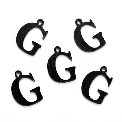 304 Stainless Steel Alphabet Charms STAS-H122-G-EB-1