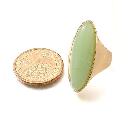 Resin Horse Eye Finger Rings LS-RJEW-R006-01G-04-1