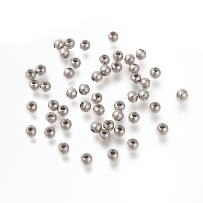 Tarnish Resistant Round 316 Surgical Stainless Steel Spacer Beads X-STAS-N032-02-3mm-1