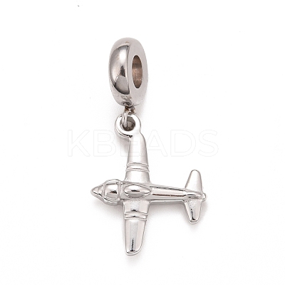 Non-Tarnish 304 Stainless Steel European Dangle Charms STAS-I194-21P-1
