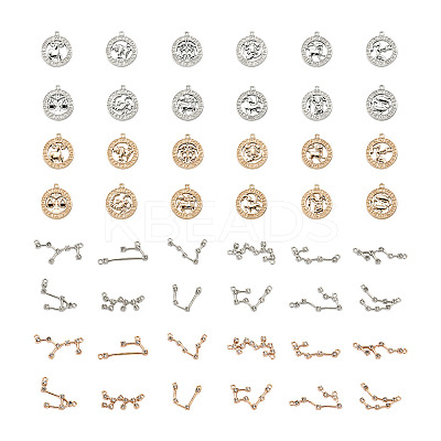 4 Sets 4 Styles Zinc Alloy Jewelry Pendant FIND-CD0001-09-1