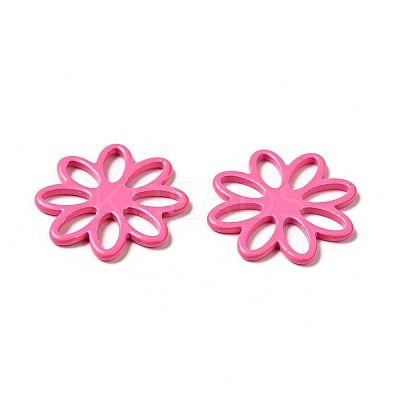 Spray Painted 201 Stainless Steel Filigree Joiners STAS-G304-09B-1