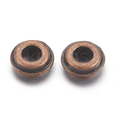 Tibetan Style Alloy Spacer Beads TIBEB-S039-025R-RS-1