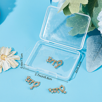 5Pcs Brass Cubic Zirconia Pendants KK-BBC0003-05-1