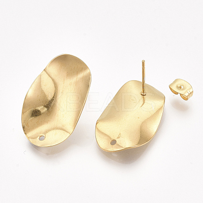 304 Stainless Steel Stud Earring Findings X-STAS-S079-55A-1