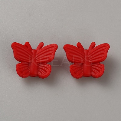 Butterfly Food Grade Eco-Friendly Silicone Focal Beads SIL-CJC0009-03A-1