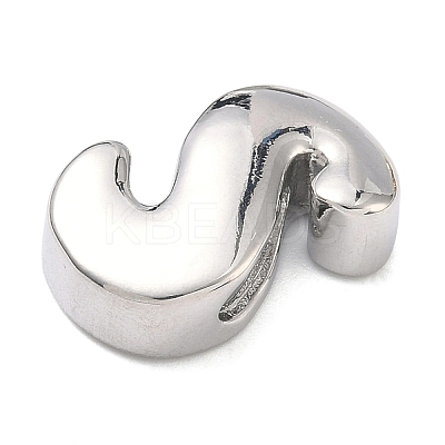 Brass Initial Beads KK-B167-27P-01S-1