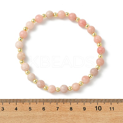 Natural Pink Opal & Synthetic Hematite Non-magnetic Beaded Stretch Bracelets for Women BJEW-JB13940-03-1