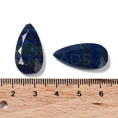 Natural Lapis Lazuli Faceted Pendants G-D082-01D-1
