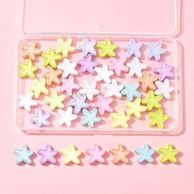 40Pcs UV Plating Opaque Acrylic Beads OACR-FS0002-26-1