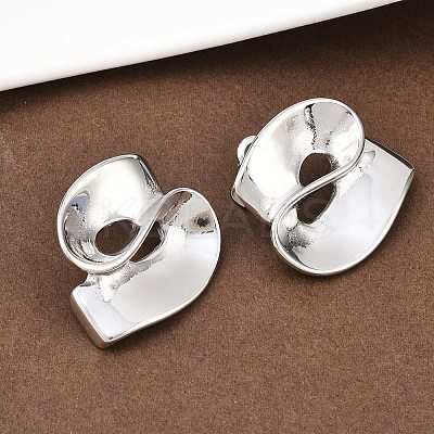304 Stainless Steel Nuggets Stud Earrings EJEW-K268-75P-1