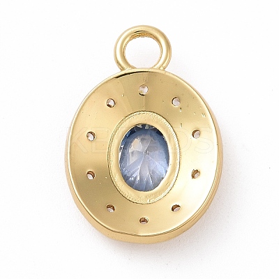 Eco-friendly Brass Micro Pave Cubic Zirconia Pendants X-KK-D079-23G-02-1