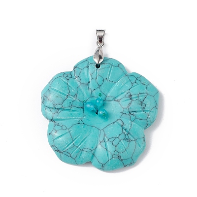 Synthetic Turquoise Big Pendants G-B040-01P-01-1