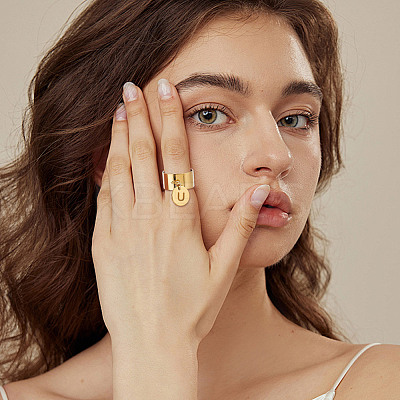 304 Stainless Steel Open Cuff Finger Rings RJEW-UN00013-1
