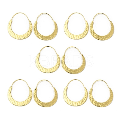 Brass Teardrop Hoop Earrings for Women EJEW-H092-10G-1