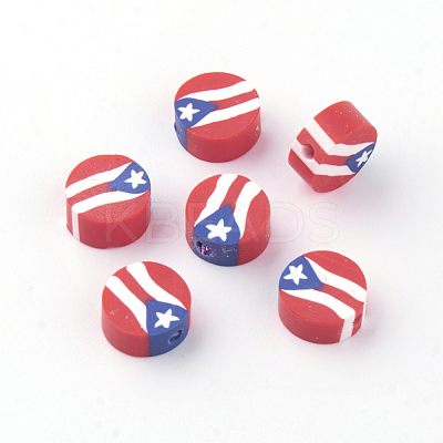 Handmade Polymer Clay Beads CLAY-R073-02-1