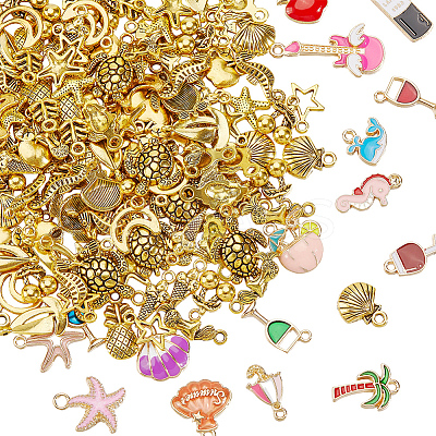 174Pcs Tibetan Style Alloy Pendants TIBEB-SC0001-56-1