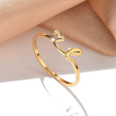 304 Stainless Steel Cuff Rings for Women RJEW-D285-01G-E-1