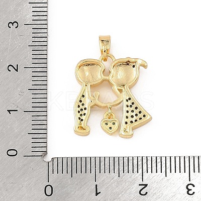 Brass & Rhinestone Pendants RB-CBA4B36-01G-1