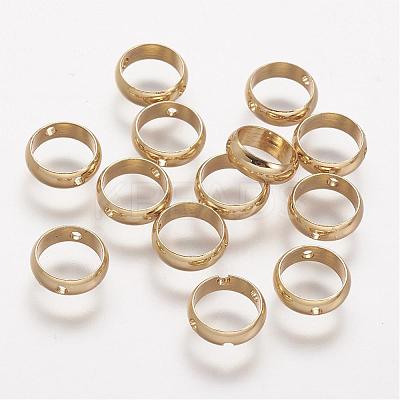 Rack Plating Brass Bead Frames KK-A142-010G-1
