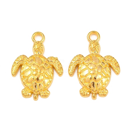 Tibetan Style Alloy Sea Turtle Pendants TIBEP-22101-G-FF-1