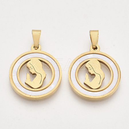 201 Stainless Steel Pendants STAS-N089-61G-1