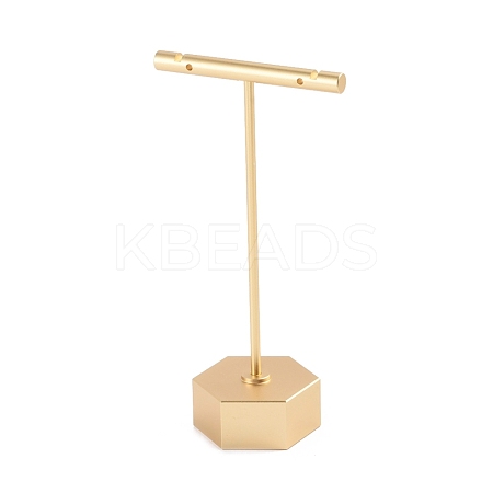 Aluminum Alloy T- Shape Earring Display Stand EDIS-WH0005-07G-A-1