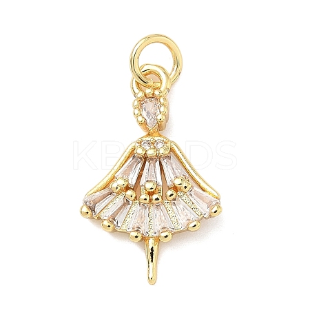 Brass Micro Pave Cubic Zirconia Pendants KK-H539-05G-1