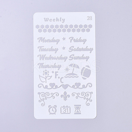 Plastic Reusable Drawing Painting Stencils Templates DIY-G027-G28-1