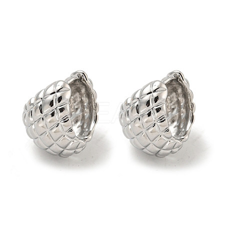Round Brass Hoop Earrings EJEW-L211-011E-P-1