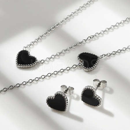 304 Stainless Steel Jewelry Sets SJEW-H129-22P-1