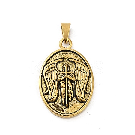 304 Stainless Steel Pendants STAS-P400-05AG-1