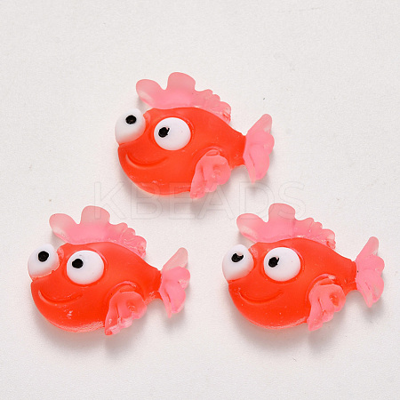 Translucent Frosted Resin Cabochons CRES-N022-14-1