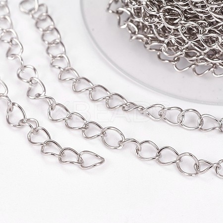 Handmade 304 Stainless Steel Twisted Chain/Curb Chain STAS-P204-02P-1