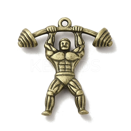 Tibetan Style Alloy Sport Pendants PALLOY-M217-43AB-1