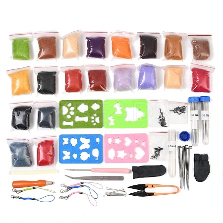 Wool Needle Felting Kit for Beginners PW-WG98003-02-1