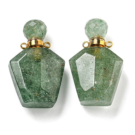 Faceted Natural Green Strawberry Quartz Pendants G-A225-01B-G-1