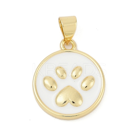 Brass Enamel Pendants KK-G522-45G-03-1
