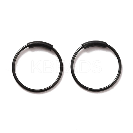 304 Stainless Steel Hoop Earrings Ion Plating(IP) STAS-Z037-02EB-1