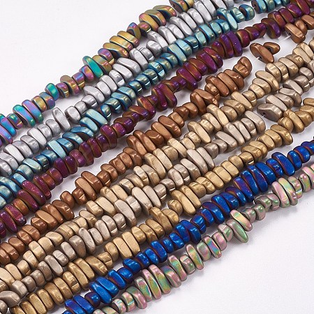 Electroplate Non-magnetic Synthetic Hematite Beads Strands G-P367-H-1