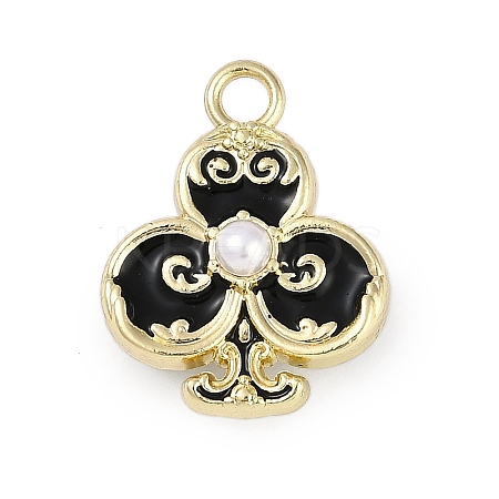 Rack Plating Alloy Enamel Pendants PALLOY-P309-05G-03-1