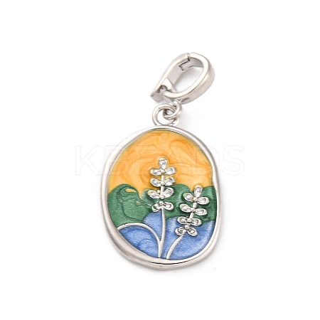 Brass Enamel Pendants KK-S502-05P-1