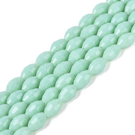 Opaque Solid Color Glass Beads Strands GLAA-N071-01A-C05-1