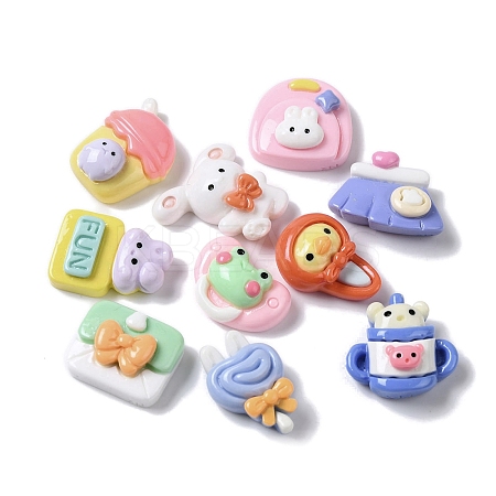 Rabbit/Baby Bottle/Lollipop Opaque Resin Decoden Cabochons CRES-P031-C-1