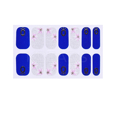 Glitter Powder Nail Art Full-Cover Sticker MRMJ-T078-ZA228-1