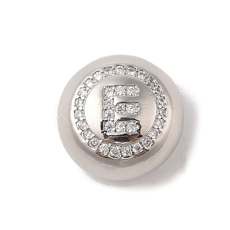 Rack Plating Brass & Cubic Zirconia Pendants KK-Z047-07P-E-RS-1
